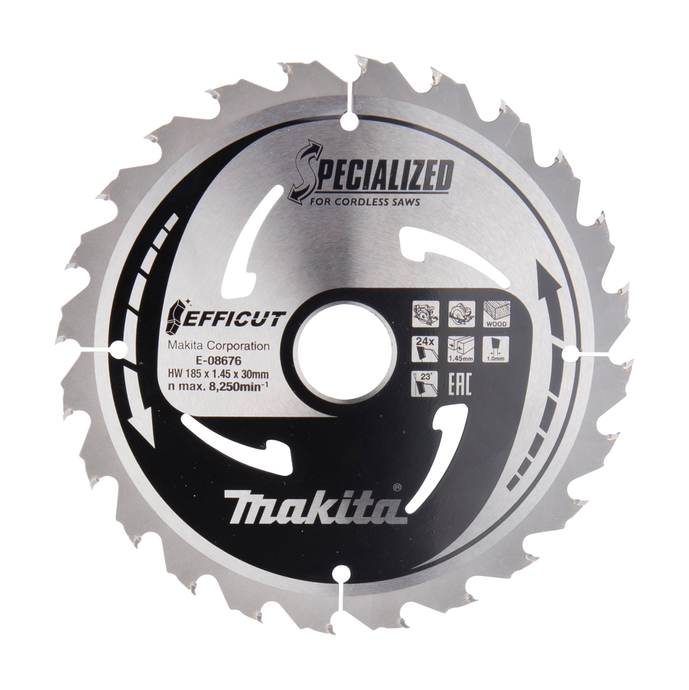 Makita E-08676 TCT pilový kotouč Efficut 185mmx30mm 24T