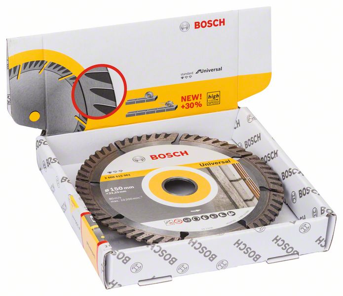 Bosch 2608615062 diamantový dělicí kotouč Standard for Universal 150×22,23 (balení 10 ks)