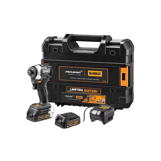 Dewalt DCF85ME2GT aku rázový utahovák McLaren 1/4"  206 Nm 18V 2x1,7Ah DCF85ME2GT-QW