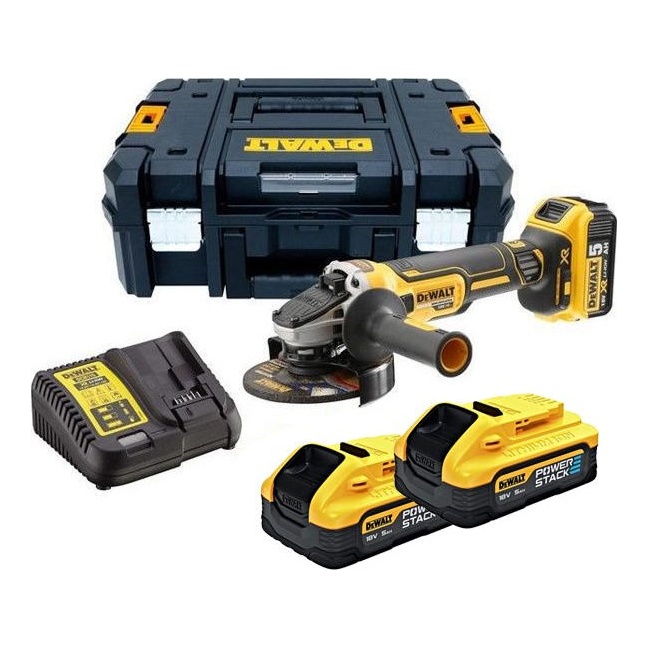 DeWalt DCG405H2T-QW bezuhlíková úhlová bruska 125 mm 18V XR